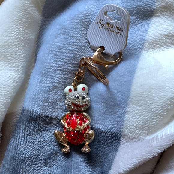 $5/FREE ADD ON | Bejewelled Frog Keychain🐸 - Picture 1 of 2